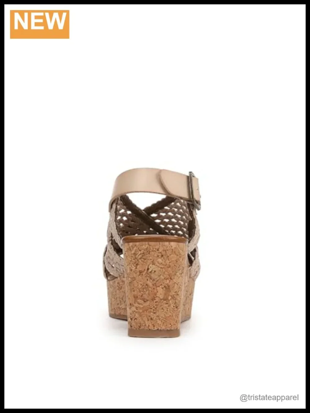 Women's Vegan Platform Wedge Sandal Slingback Ankle Strap Buckle